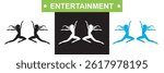 Entertainment icon.   Vector for websites, mobile interfaces, presentations, banner, visual branding etc. Vector illustration. isolated on white and black background. EPS 10