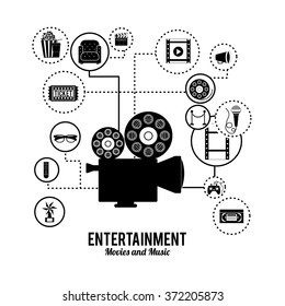 entertainment icons design 
