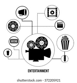 entertainment icons design 