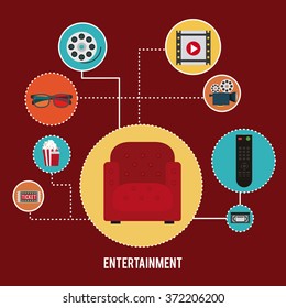 entertainment icons design 