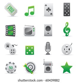 Entertainment Icons | Green02   Professional set for your website, application, or presentation