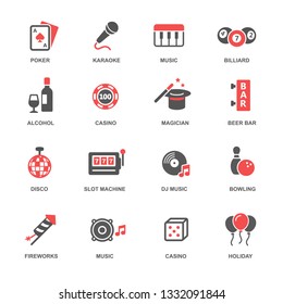 Entertainment icons set