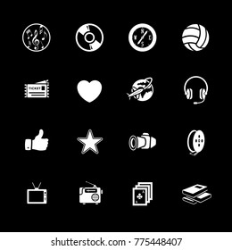 Entertainment icons set