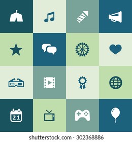 entertainment icons universal set for web and mobile
