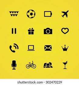 entertainment icons universal set for web and mobile