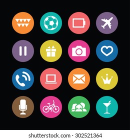 entertainment icons universal set for web and mobile
