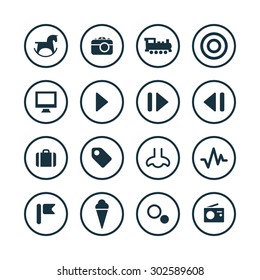 entertainment icons universal set for web and mobile