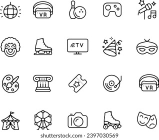 Vector de iconos de entretenimiento 
cuadro de diseño
