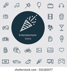 entertainment Icons Vector set