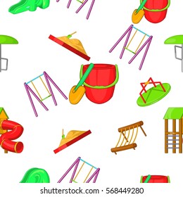 Entertainment for kid pattern. Cartoon illustration of entertainment for kid vector pattern for web