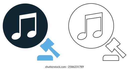 Entertainment law icon vector legal, media and intellectual property pictogram symbol ui and ux design, glyphs and stroke line