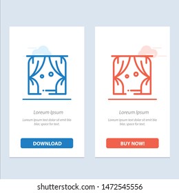 Entertainment, Leisure, Theatre, Usa  Blue and Red Download and Buy Now web Widget Card Template