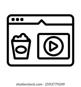 Entertainment line icon, vector, pixel perfect, illustrator file 