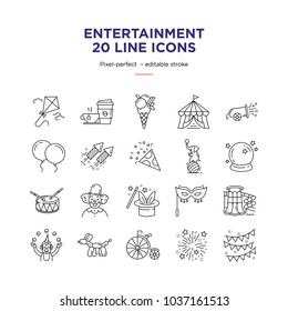 Entertainment Line Icons