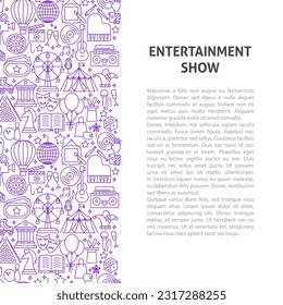 Entertainment Line Pattern Concept. Vector Illustration of Outline Design.