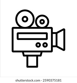Entertainment Line Vector Illustration On White Background.