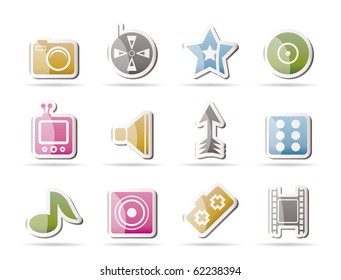 Entertainment and media Icons - Vector Icon Set