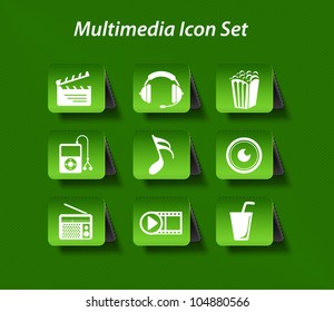 entertainment & music icon set design, vector illustration