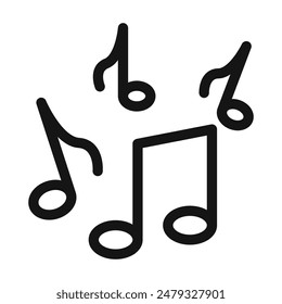 Entertainment Music Note Icon Ideal for Audio and Media