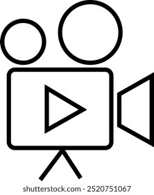 Entertainment and performance vector icon. Theater and cinema symbol, Movie industry objects. Big movie reel. Open clapper board. isolated on transparent background, used for mobile app, web or ui.