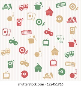 Entertainment seamless pattern