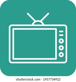 Entertainment, television, tv icon vector image. Can also be used for information technology. Suitable for use on web apps, mobile apps and print media.