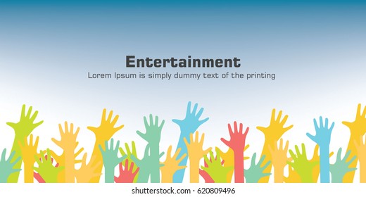 Entertainment vector creation illustration