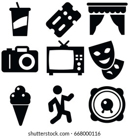 entertainment vector icon set