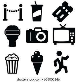 entertainment vector icon set