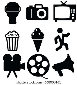 entertainment vector icon set