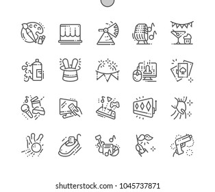 Entertainment Well-crafted Pixel Perfect Vector Thin Line Icons 30 2x Grid for Web Graphics and Apps. Simple Minimal Pictogram