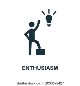 Enthusiasm Flat Icon. Colored Sign From Positive Attitude Collection. Creative Enthusiasm Icon Illustration For Web Design, Infographics And More