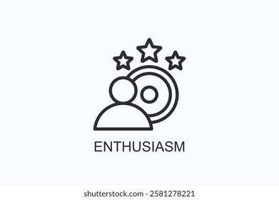 Enthusiasm Icon Or Logo Isolated Illustration