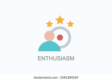 Enthusiasm Icon Or Logo Isolated Illustration