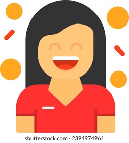 Enthusiasm Vector Flat Icon Design