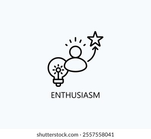 Enthusiasm Vector, Icon Or Logo Sign Symbol Illustration