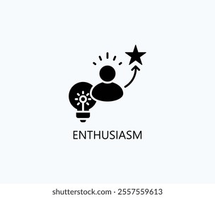 Enthusiasm Vector, Icon Or Logo Sign Symbol Illustration