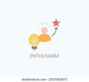 Enthusiasm Vector, Icon Or Logo Sign Symbol Illustration