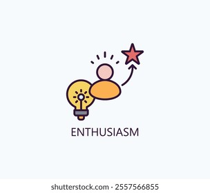 Enthusiasm Vector, Icon Or Logo Sign Symbol Illustration