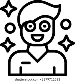 Enthusiasm Vector Line Icon Design