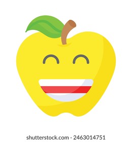 Enthusiastic emoji icon, happy face vector design