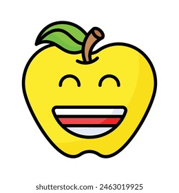 Enthusiastic emoji icon, happy face vector design