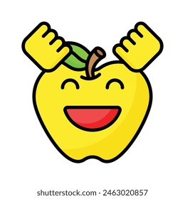 Enthusiastic emoji icon, happy face vector design