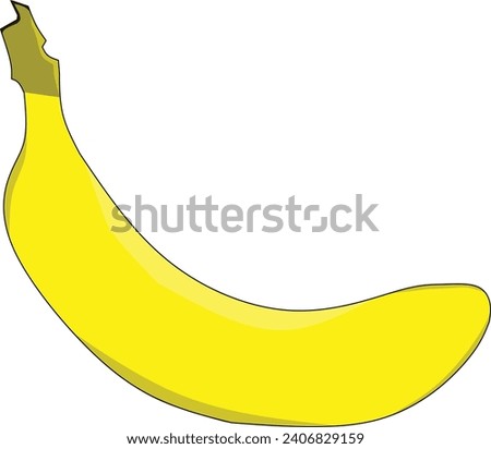 An enticing banana vector, bringing tropical delight in every curve and detail. With its tempting yellow hue and smooth texture.