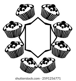 Enticing Cupcakes. A Delicious Frame of Sweet Treats. Perfect for bakery websites blogs and social media. Highquality image for food lovers.