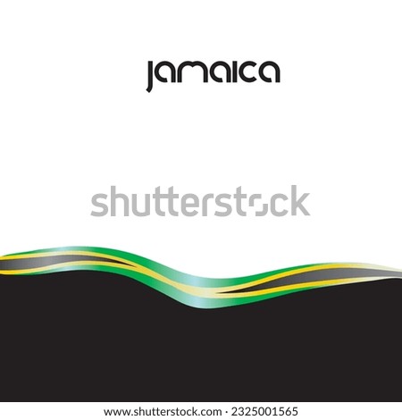 An enticing vector design featuring the iconic Jamaican flag, ideal for flyers and E-cards, radiating the energy and passion of Jamaica's people and heritage.
