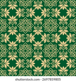 The entire design is a meticulously created vector seamless repeat, offering a rich, woven-like texture for digital backgrounds, scrapbooking, or large-scale print projects.