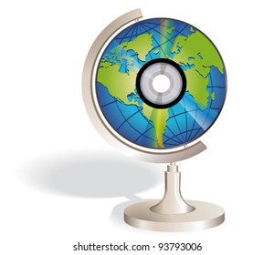 Entire globe in a DVD disc.