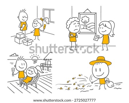 The entire journal of characters changing their living spaces and enjoying the moment by spending time freely in the open air.