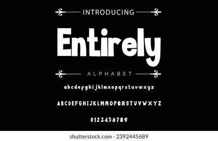 Entirely font modern bouncy typeset, lively friendly alphabet. Playful cheerful letters in Los Muertos Mexican style for menus, labels, signage, ads, crafts and comic book. Vector typographic design